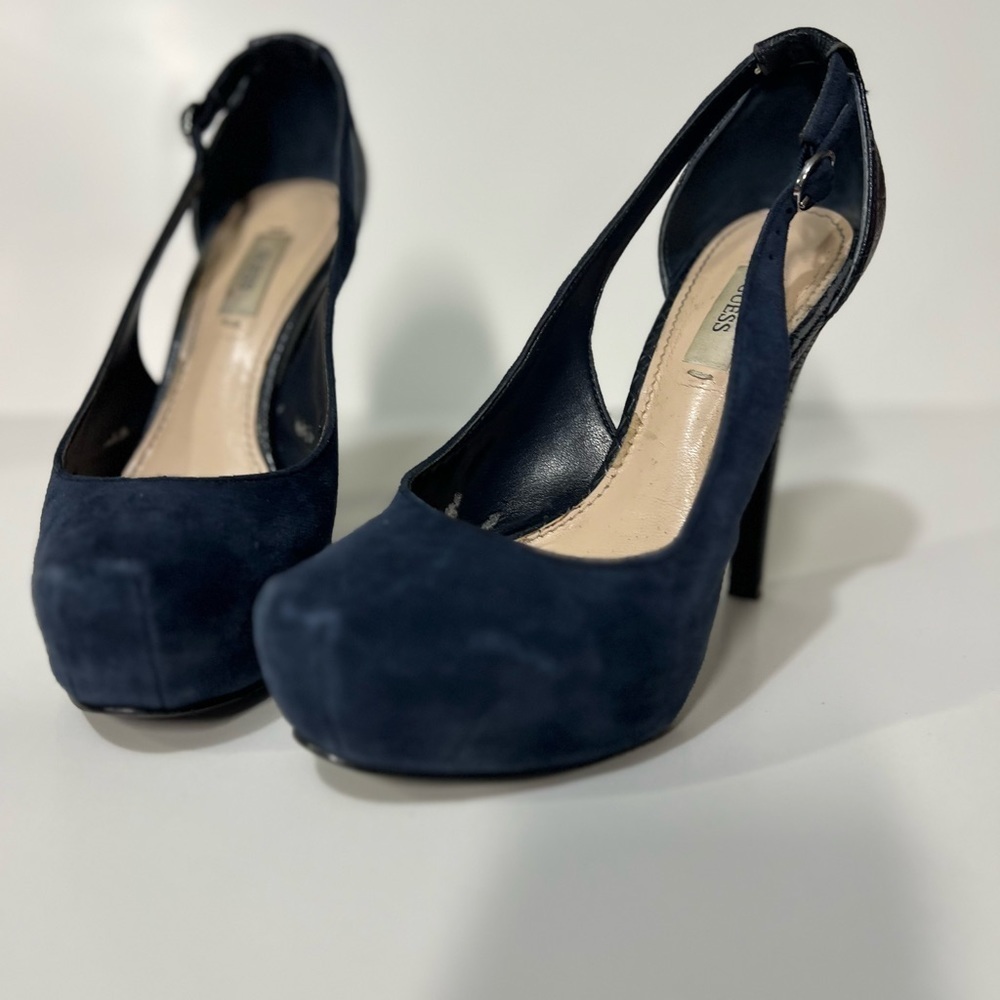 Guess Blue Platform Heel Size 6